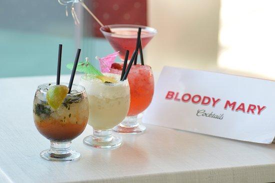 Bloody Mary Drinks and Snacks